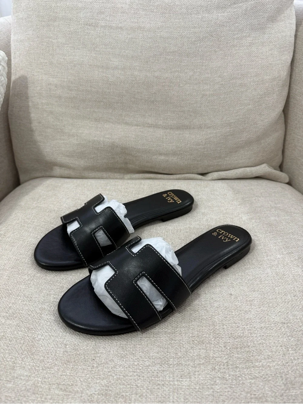 NWT Crown & Ivy Raven H Band Sandals - Picture 11 of 15